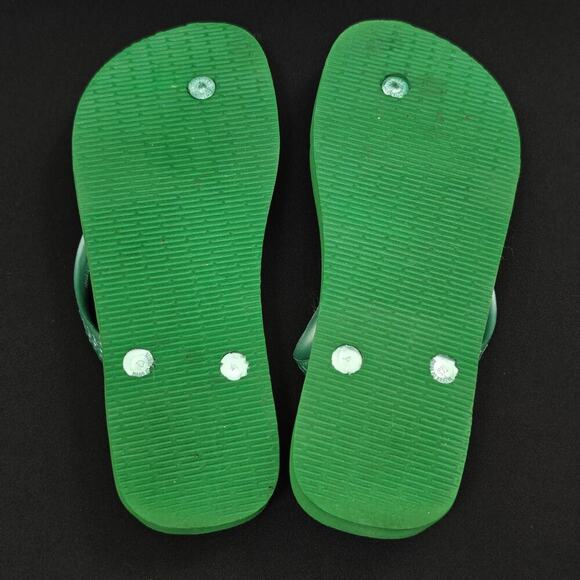 Havaianas & Freewaters Flip Flops Women’s Size 7/8W / EU 37/38 Green Coral Red - Picture 4 of 11